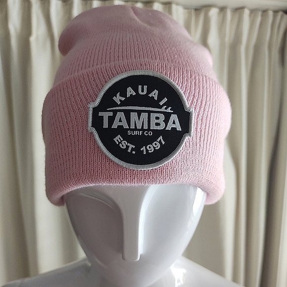 TAMBA SURF CO. | Pink Winter Beanie Hat Limited Edition 25th Anniversary NWOT - Picture 3 of 8